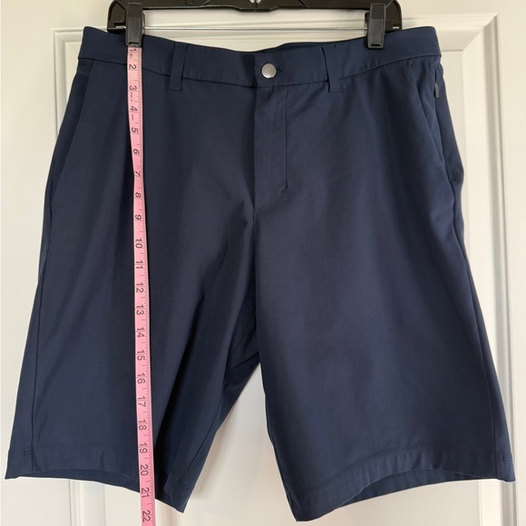 Lululemon Commission Shorts Relaxed Warpstreme 11”, Navy Blue, M7A83S, EUC - Picture 1 of 3